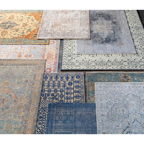 Image of Surya Livorno Traditional Denim, Charcoal, Khaki Rugs LVN-2301