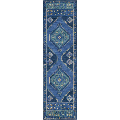 Image of Surya Arabia Traditional Navy, Denim, Teal, White, Butter, Wheat Rugs ABA-6253