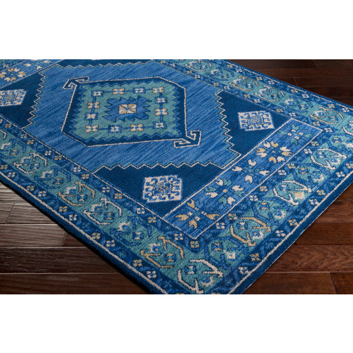 Surya Arabia Traditional Navy, Denim, Teal, White, Butter, Wheat Rugs ABA-6253