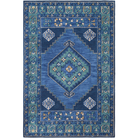 Image of Surya Arabia Traditional Navy, Denim, Teal, White, Butter, Wheat Rugs ABA-6253