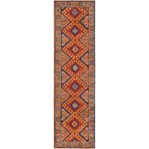 Surya Arabia Traditional Terracotta, Burnt Orange, Bright Orange, Lime, Navy, Teal, Camel Rugs ABA-6268