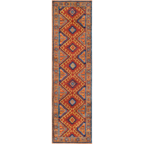 Image of Surya Arabia Traditional Terracotta, Burnt Orange, Bright Orange, Lime, Navy, Teal, Camel Rugs ABA-6268