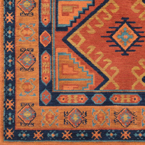Image of Surya Arabia Traditional Terracotta, Burnt Orange, Bright Orange, Lime, Navy, Teal, Camel Rugs ABA-6268