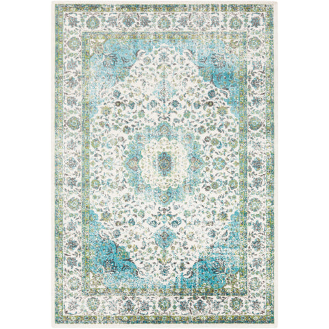 Image of Surya Aberdine Traditional Aqua, Teal, Olive, Ivory, Charcoal, Medium Gray Rugs ABE-8004