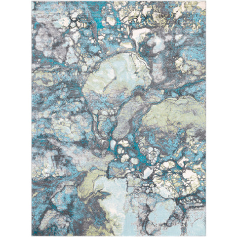 Image of Surya Aberdine Modern Aqua, Teal, Olive, Medium Gray, Charcoal Rugs ABE-8014