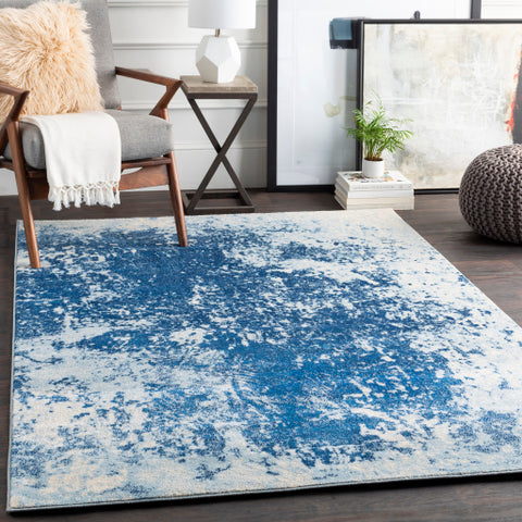 Image of Surya Aberdine Modern Bright Blue, Pale Blue, Navy, Cream Rugs ABE-8027