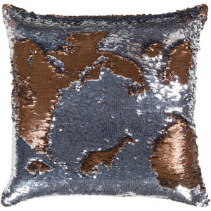 Surya Andrina Texture Metallic - Silver, Dark Brown, Light Gray Pillow Kit ADN-002-Wanderlust Rugs
