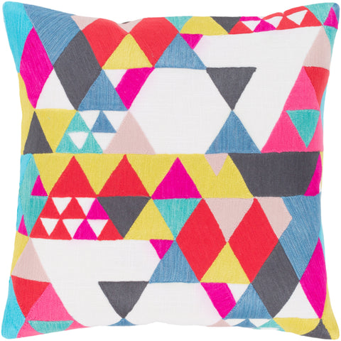 Image of Surya Ardent Modern Bright Red, Lime, Denim, Bright Pink, Mint, Blush, Sky Blue, White, Charcoal Pillow Kit ADT-001-Wanderlust Rugs