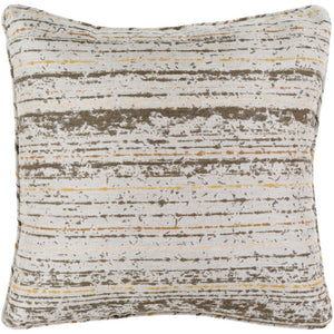 Surya Arie Indoor / Outdoor Dark Brown, Light Gray, Mustard, Camel Pillow Cover AE-001-Wanderlust Rugs