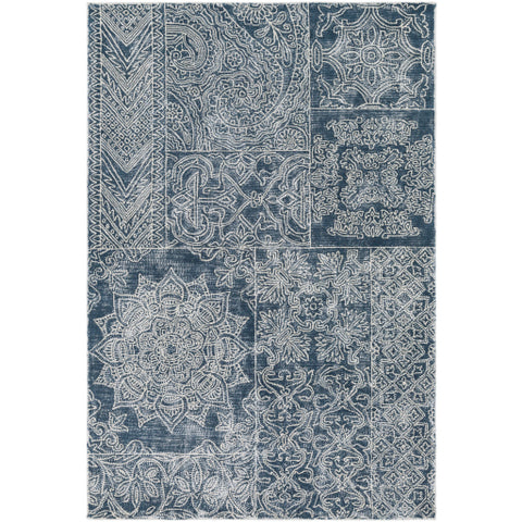 Image of Surya Antigua Global Navy, Cream Rugs AGA-1001