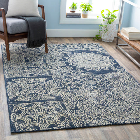 Image of Surya Antigua Global Navy, Cream Rugs AGA-1001