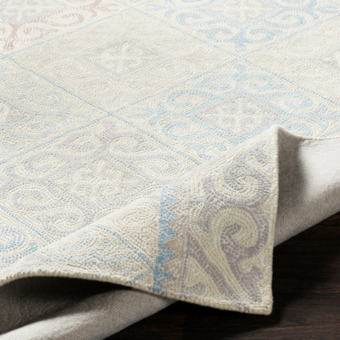 Image of Surya Antigua Global Denim, Medium Gray, Light Gray, Beige, Mauve, Pale Blue Rugs AGA-1006