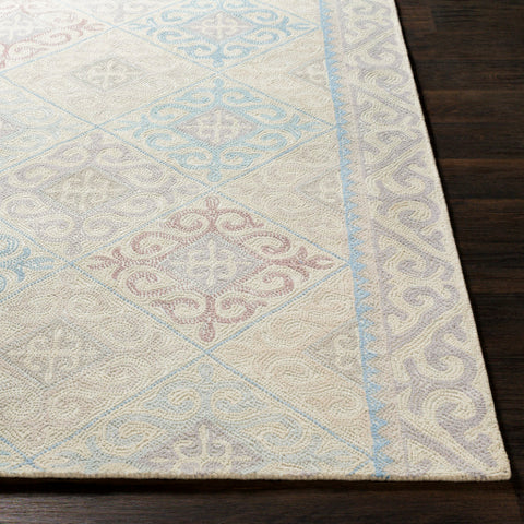 Image of Surya Antigua Global Denim, Medium Gray, Light Gray, Beige, Mauve, Pale Blue Rugs AGA-1006