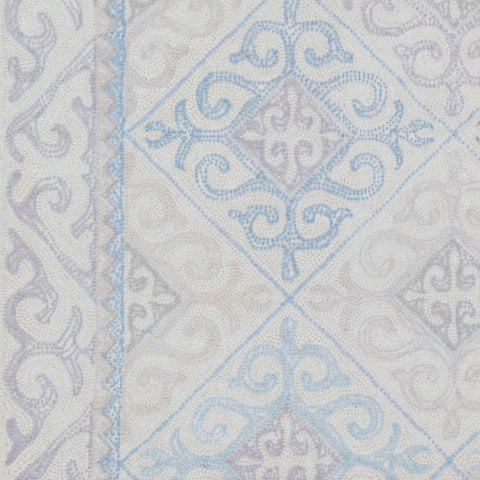 Image of Surya Antigua Global Denim, Medium Gray, Light Gray, Beige, Mauve, Pale Blue Rugs AGA-1006