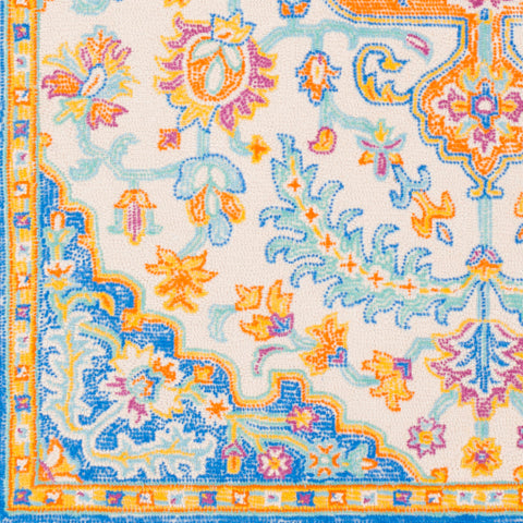 Image of Surya Antigua Traditional Bright Blue, Mint, Cream, Saffron, Bright Orange, Sky Blue, Bright Purple Rugs AGA-1014