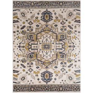 Surya Athens Traditional Camel, Navy, Ivory, Sky Blue, Butter, Charcoal, White Rugs AHN-2303