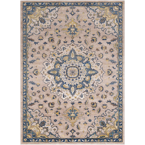 Image of Surya Athens Traditional Navy, Butter, Ivory, Charcoal, Sky Blue, White, Camel Rugs AHN-2305