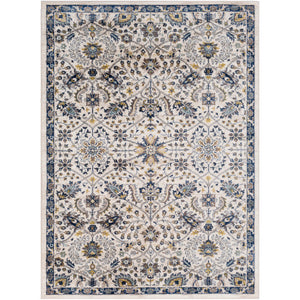 Surya Athens Traditional Navy, Charcoal, Butter, Camel, Sky Blue, Ivory, White Rugs AHN-2307