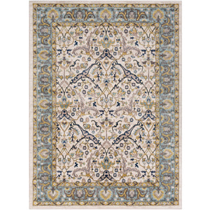 Surya Athens Traditional Camel, Navy, Butter, Sky Blue, Ivory, Charcoal, White Rugs AHN-2308