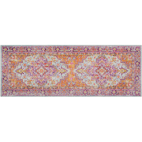 Image of Surya Antioch Traditional Lavender, Dark Purple, Sea Foam, Saffron, Bright Yellow, White, Garnet Rugs AIC-2317
