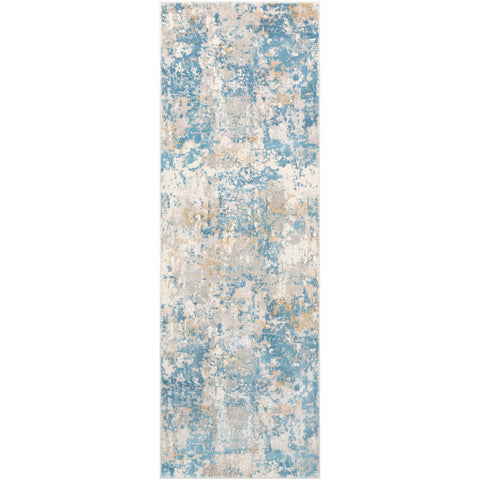 Image of Surya Aisha Modern Sky Blue, Mustard, Light Gray, White Rugs AIS-2302