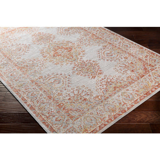 Surya Aisha Modern Burnt Orange, Wheat, White, Light Gray, Medium Gray Rugs AIS-2312
