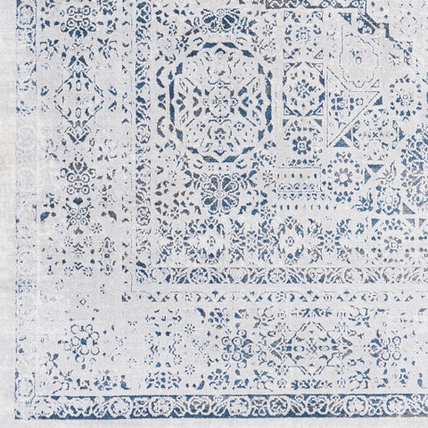 Image of Surya Aisha Traditional Charcoal, Taupe, Ivory, Dark Blue Rugs AIS-2318