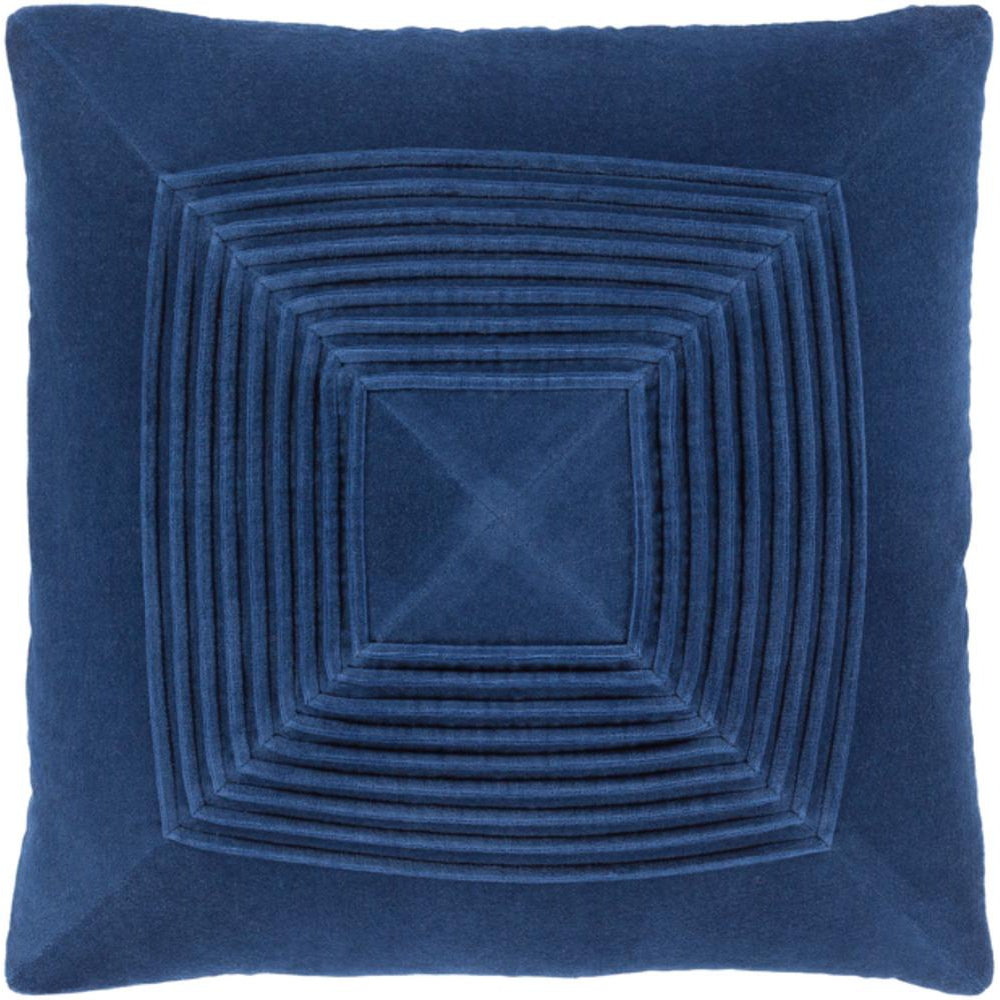 Surya Akira Texture Navy Pillow Cover AKA-008-Wanderlust Rugs