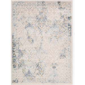 Surya Ankara Modern Sky Blue, Light Gray, Ivory, Bright Blue, Mustard Rugs AKR-2306