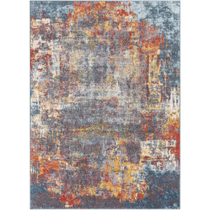 Surya Ankara Modern Teal, Sky Blue, Burnt Orange, Charcoal, Saffron, Mustard, Medium Gray, Light Gray, Cream Rugs AKR-2315