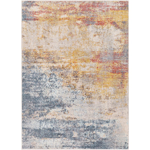 Surya Ankara Modern Teal, Sky Blue, Medium Gray, Light Gray, Saffron, Mustard, Burnt Orange, Charcoal, Cream Rugs AKR-2316