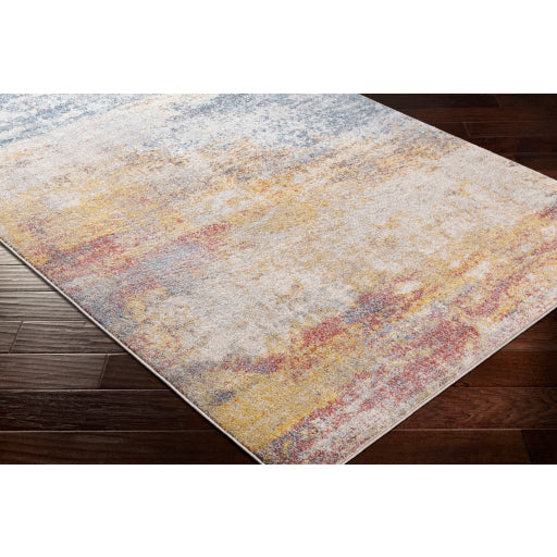 Surya Ankara Modern Teal, Sky Blue, Medium Gray, Light Gray, Saffron, Mustard, Burnt Orange, Charcoal, Cream Rugs AKR-2316
