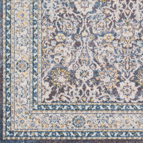 Image of Surya Ankara Global Dark Blue, Denim, Charcoal, Medium Gray, Light Gray, Ivory, Bright Yellow Rugs AKR-2317