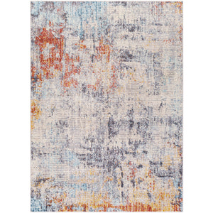 Surya Ankara Global Brick, Bright Yellow, Light Gray, Ivory, Medium Gray, Charcoal, Denim, Dark Blue Rugs AKR-2343