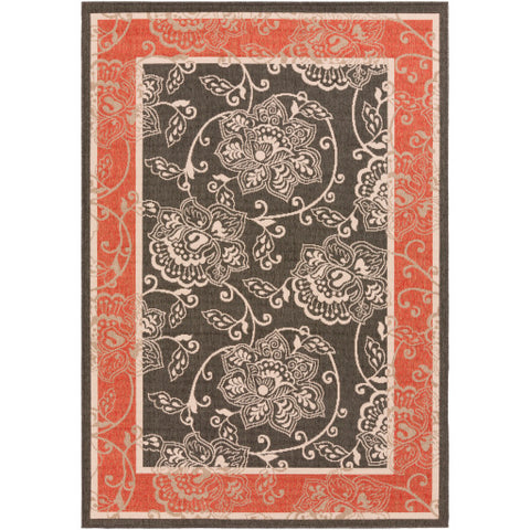 Image of Surya Alfresco Traditional Black, Rust, Cream, Camel Rugs ALF-9592