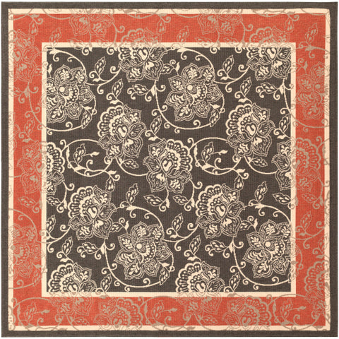 Image of Surya Alfresco Traditional Black, Rust, Cream, Camel Rugs ALF-9592