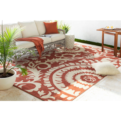 Image of Surya Alfresco Cottage Rust, Cream Rugs ALF-9613