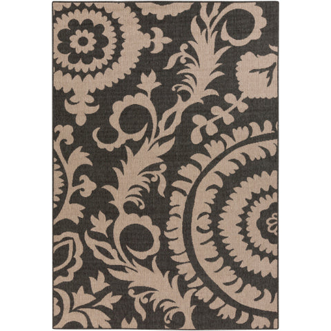 Image of Surya Alfresco Cottage Black, Camel Rugs ALF-9615