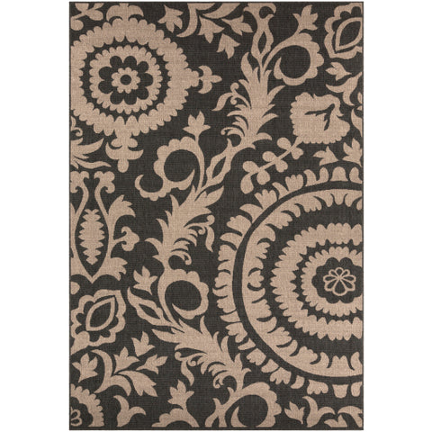 Image of Surya Alfresco Cottage Black, Camel Rugs ALF-9615