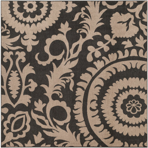 Image of Surya Alfresco Cottage Black, Camel Rugs ALF-9615