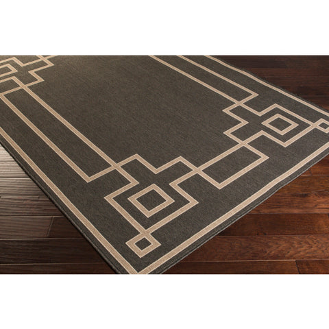 Image of Surya Alfresco Cottage Black, Camel, Cream Rugs ALF-9630