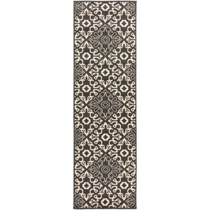 Surya Alfresco Cottage Black, Cream Rugs ALF-9637