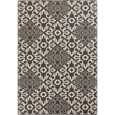 Image of Surya Alfresco Cottage Black, Cream Rugs ALF-9637