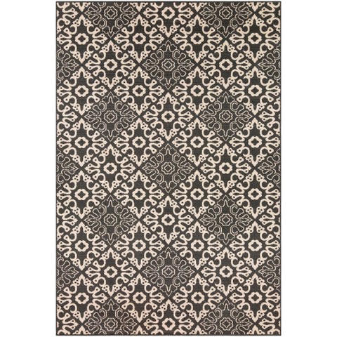 Image of Surya Alfresco Cottage Black, Cream Rugs ALF-9637