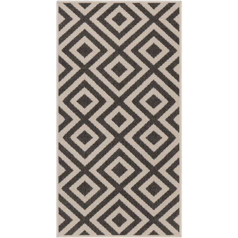 Image of Surya Alfresco Modern Black, Cream Rugs ALF-9639