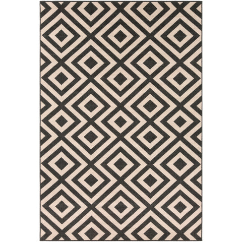 Image of Surya Alfresco Modern Black, Cream Rugs ALF-9639