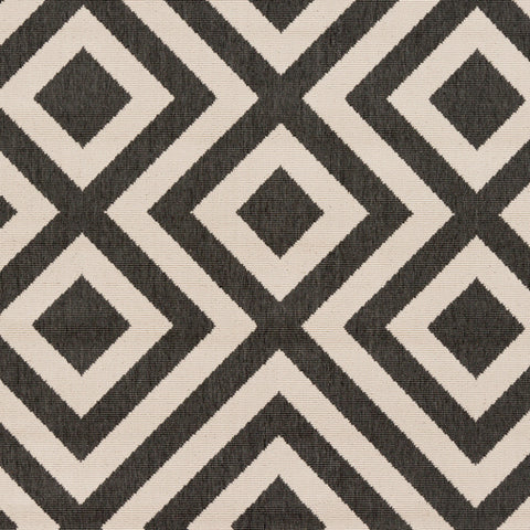 Image of Surya Alfresco Modern Black, Cream Rugs ALF-9639