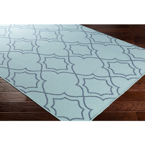 Image of Surya Alfresco Cottage Aqua, Charcoal Rugs ALF-9652