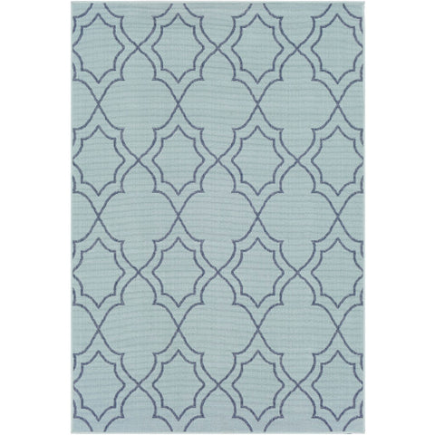 Image of Surya Alfresco Cottage Aqua, Charcoal Rugs ALF-9652