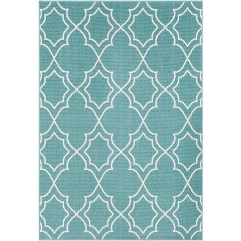 Image of Surya Alfresco Cottage Teal, White Rugs ALF-9653